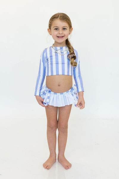 Surf bikini Niña Rayas Lila