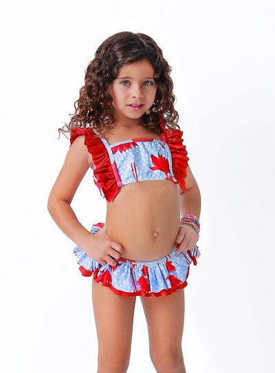 Bikini Flores Rojas